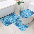 Aboriginal Ocean Jellyfish Bathroom Set Dot Art Dreamtime Style