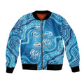 Aboriginal Ocean Jellyfish Bomber Jacket Dot Art Dreamtime Style