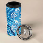 Aboriginal Ocean Jellyfish 4 in 1 Can Cooler Tumbler Dot Art Dreamtime Style