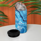 Aboriginal Ocean Jellyfish 4 in 1 Can Cooler Tumbler Dot Art Dreamtime Style