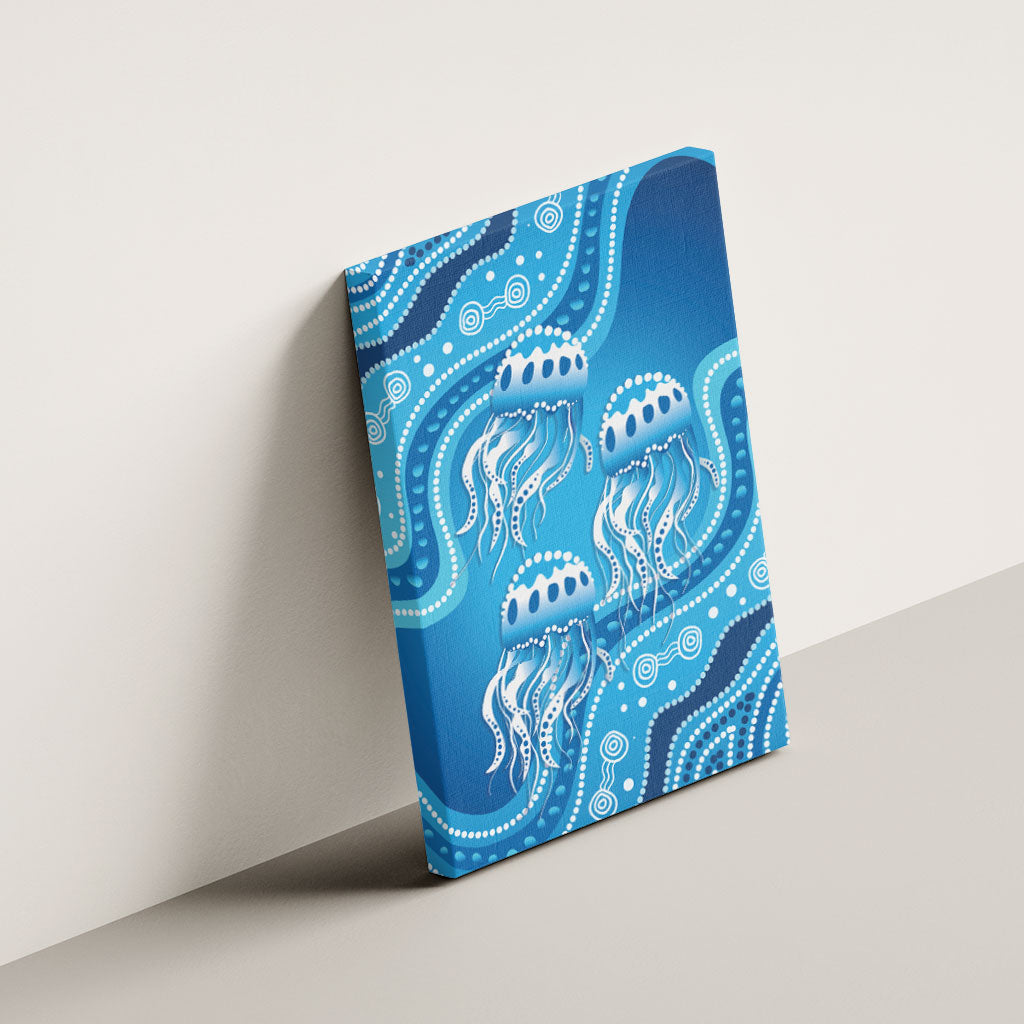 Aboriginal Ocean Jellyfish Canvas Wall Art Dot Art Dreamtime Style