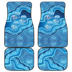 Aboriginal Ocean Jellyfish Car Mats Dot Art Dreamtime Style