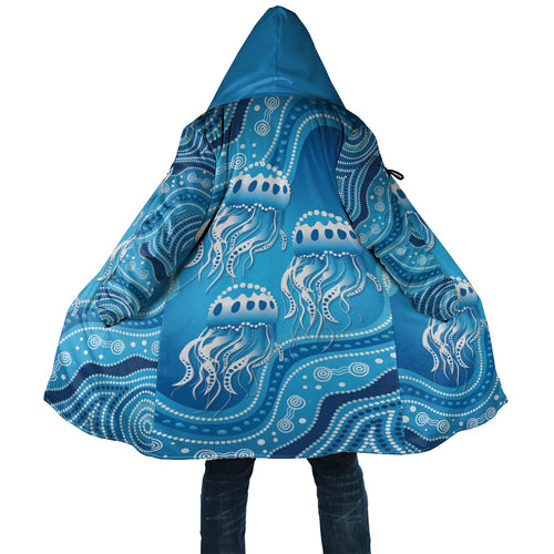 Aboriginal Ocean Jellyfish Cloak Dot Art Dreamtime Style