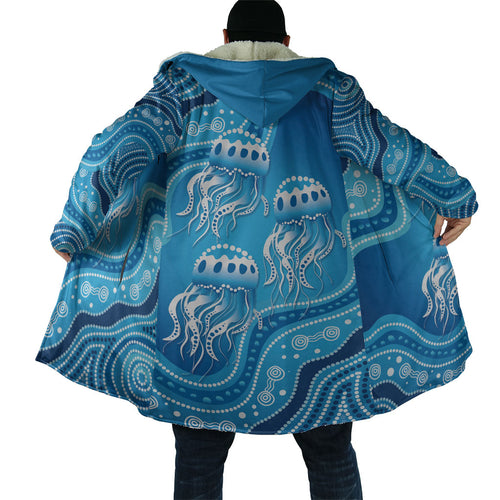 Aboriginal Ocean Jellyfish Cloak Dot Art Dreamtime Style