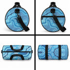Aboriginal Ocean Jellyfish Duffle Bag Dot Art Dreamtime Style