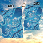 Aboriginal Ocean Jellyfish Garden Flag Dot Art Dreamtime Style