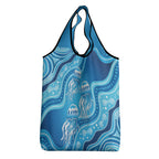 Aboriginal Ocean Jellyfish Grocery Bag Dot Art Dreamtime Style