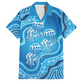 Aboriginal Ocean Jellyfish Hawaiian Shirt Dot Art Dreamtime Style