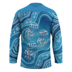 Aboriginal Ocean Jellyfish Hockey Jersey Dot Art Dreamtime Style