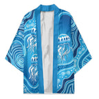Aboriginal Ocean Jellyfish Kimono Dot Art Dreamtime Style