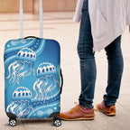 Aboriginal Ocean Jellyfish Luggage Cover Dot Art Dreamtime Style