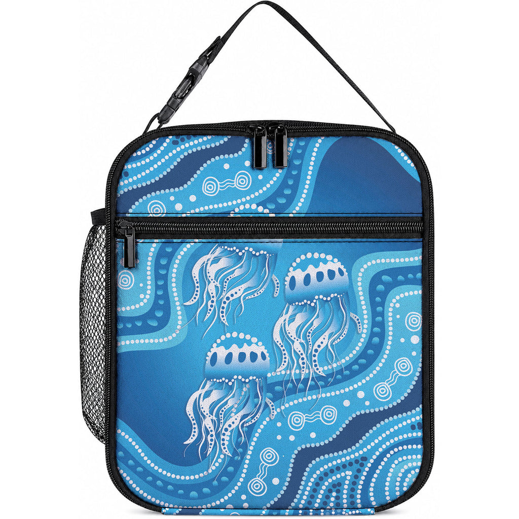 Aboriginal Ocean Jellyfish Lunch Bag Dot Art Dreamtime Style
