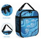Aboriginal Ocean Jellyfish Lunch Bag Dot Art Dreamtime Style