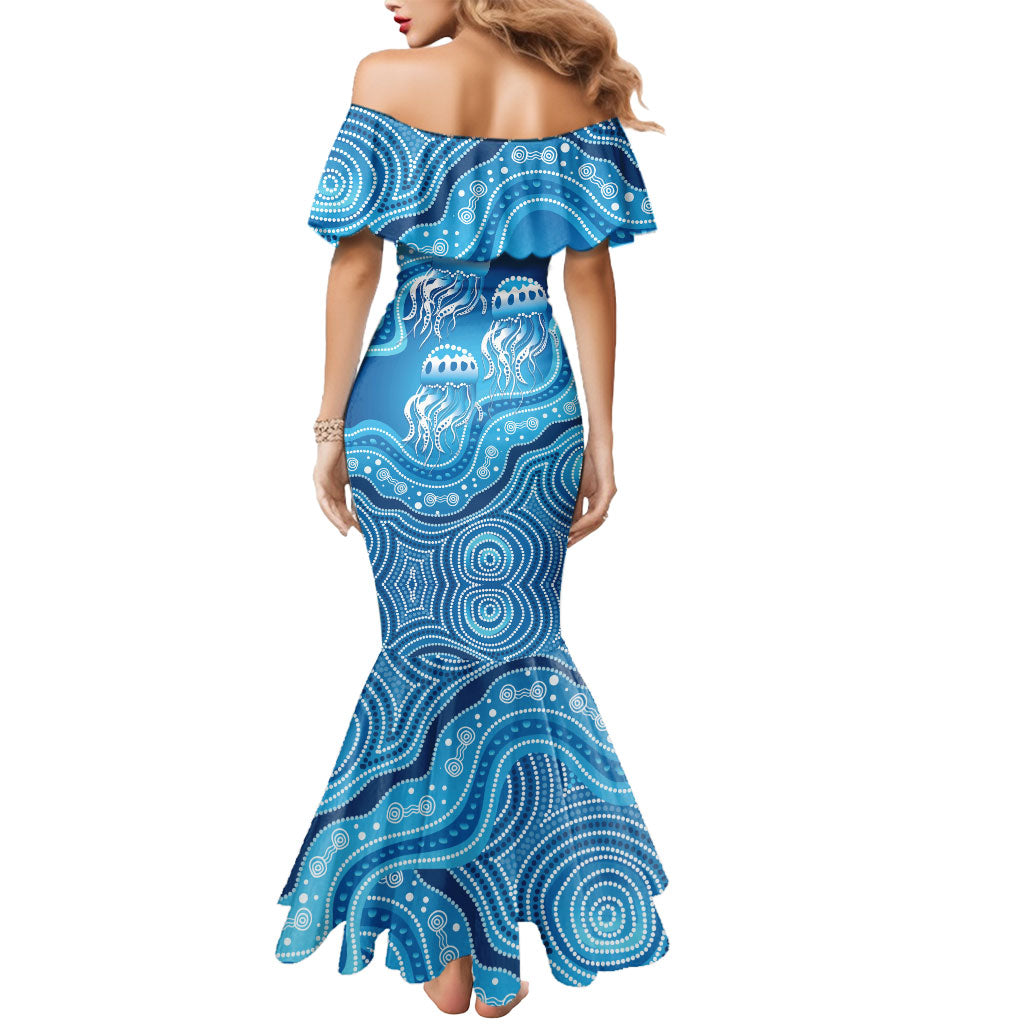 Aboriginal Ocean Jellyfish Mermaid Dress Dot Art Dreamtime Style