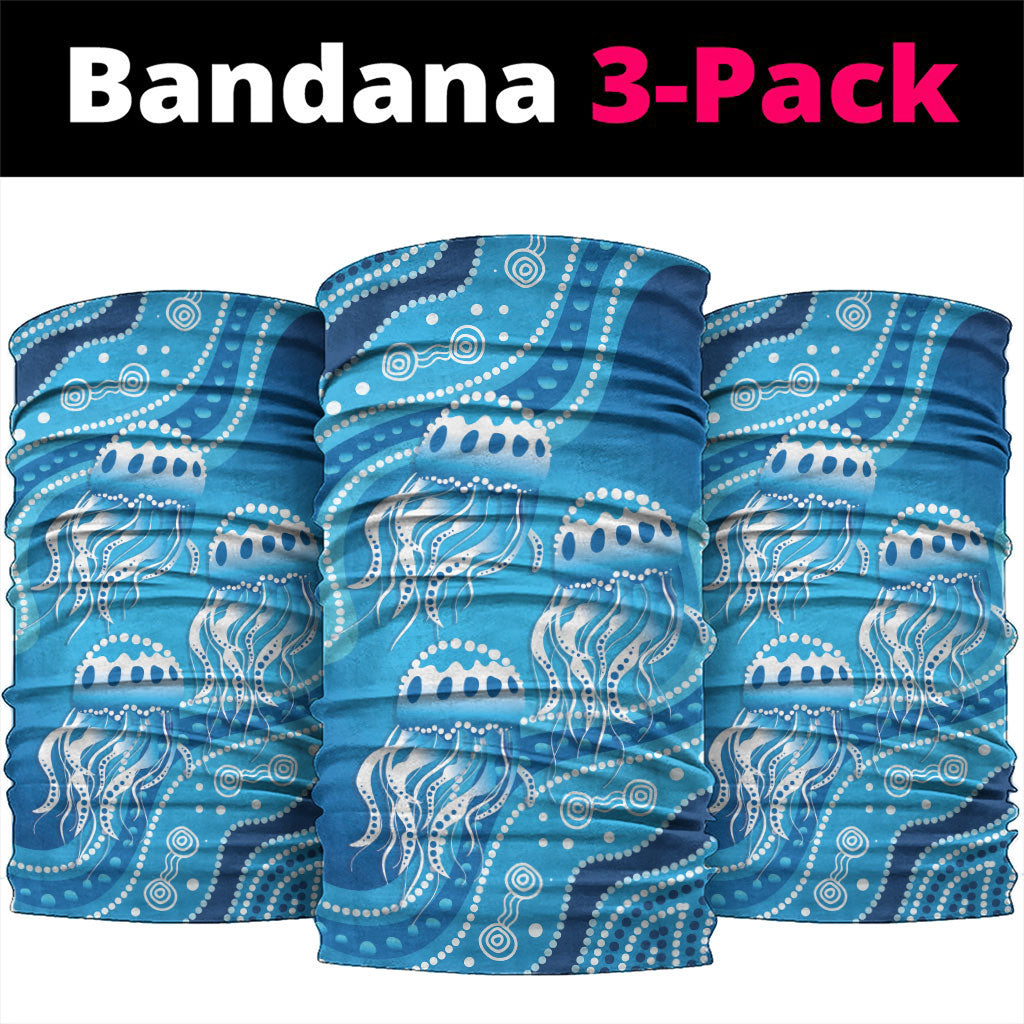 Aboriginal Ocean Jellyfish Neck Gaiter Dot Art Dreamtime Style