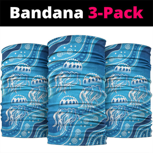 Aboriginal Ocean Jellyfish Neck Gaiter Dot Art Dreamtime Style