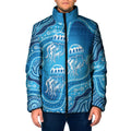 Aboriginal Ocean Jellyfish Padded Jacket Dot Art Dreamtime Style