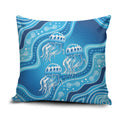 Aboriginal Ocean Jellyfish Pillow Cover Dot Art Dreamtime Style