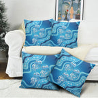 Aboriginal Ocean Jellyfish Pillow Cover Dot Art Dreamtime Style