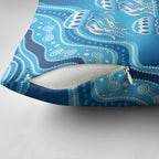 Aboriginal Ocean Jellyfish Pillow Cover Dot Art Dreamtime Style