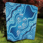Aboriginal Ocean Jellyfish Quilt Dot Art Dreamtime Style