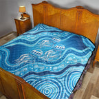 Aboriginal Ocean Jellyfish Quilt Dot Art Dreamtime Style