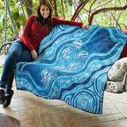 Aboriginal Ocean Jellyfish Quilt Dot Art Dreamtime Style