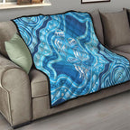 Aboriginal Ocean Jellyfish Quilt Dot Art Dreamtime Style