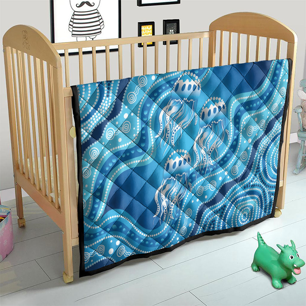Aboriginal Ocean Jellyfish Quilt Dot Art Dreamtime Style