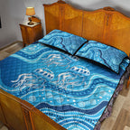 Aboriginal Ocean Jellyfish Quilt Bed Set Dot Art Dreamtime Style