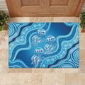 Aboriginal Ocean Jellyfish Rubber Doormat Dot Art Dreamtime Style