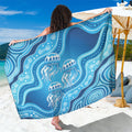 Aboriginal Ocean Jellyfish Sarong Dot Art Dreamtime Style
