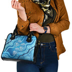 Aboriginal Ocean Jellyfish Shoulder Handbag Dot Art Dreamtime Style