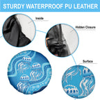 Aboriginal Ocean Jellyfish Spare Tire Cover Dot Art Dreamtime Style