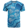Aboriginal Ocean Jellyfish T Shirt Dot Art Dreamtime Style
