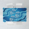 Aboriginal Ocean Jellyfish Tablecloth Dot Art Dreamtime Style