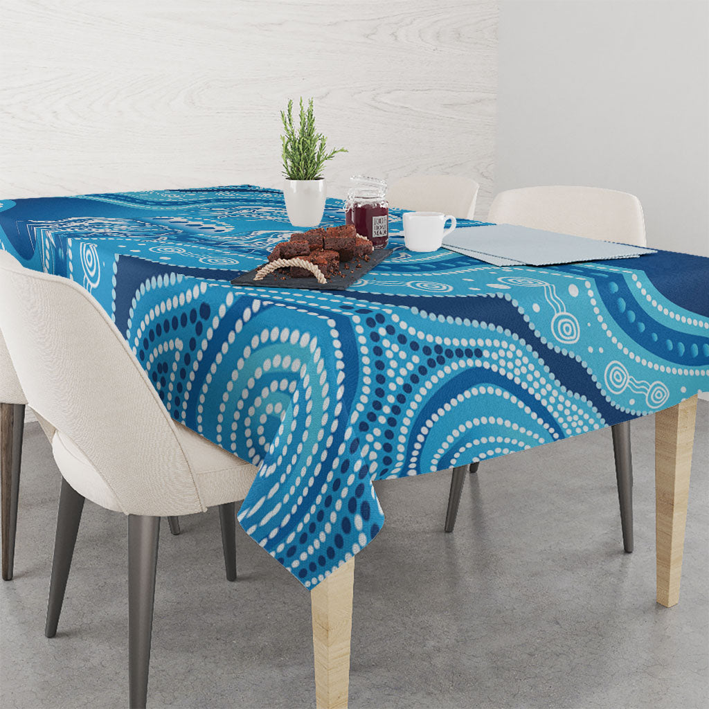 Aboriginal Ocean Jellyfish Tablecloth Dot Art Dreamtime Style