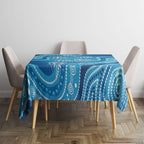 Aboriginal Ocean Jellyfish Tablecloth Dot Art Dreamtime Style
