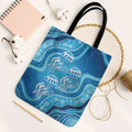 Aboriginal Ocean Jellyfish Tote Bag Dot Art Dreamtime Style