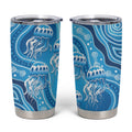 Aboriginal Ocean Jellyfish Tumbler Cup Dot Art Dreamtime Style