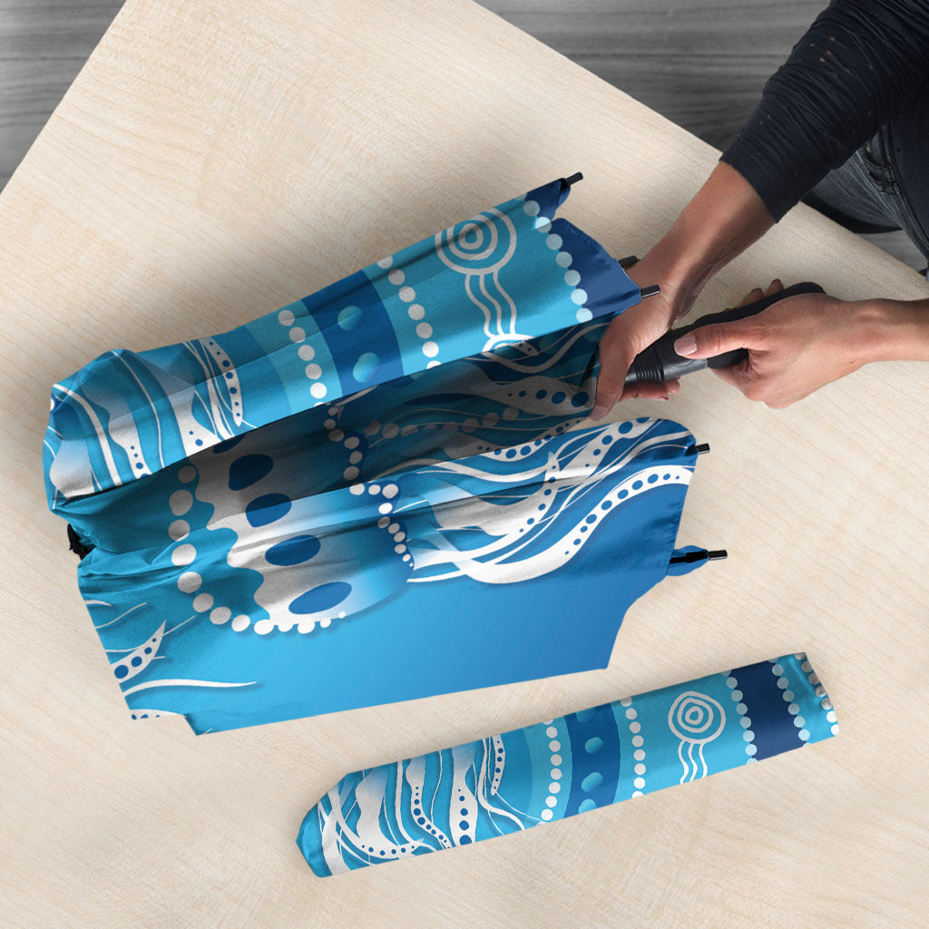 Aboriginal Ocean Jellyfish Umbrella Dot Art Dreamtime Style