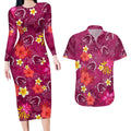 broncos-rugby-couples-matching-long-sleeve-bodycon-dress-and-hawaiian-shirt-beautiful-floral-pattern-spring-summer-vibe