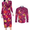 broncos-rugby-couples-matching-long-sleeve-bodycon-dress-and-long-sleeve-button-shirts-beautiful-floral-pattern-spring-summer-vibe