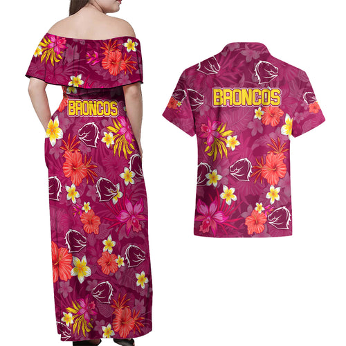 broncos-rugby-couples-matching-off-shoulder-maxi-dress-and-hawaiian-shirt-beautiful-floral-pattern-spring-summer-vibe