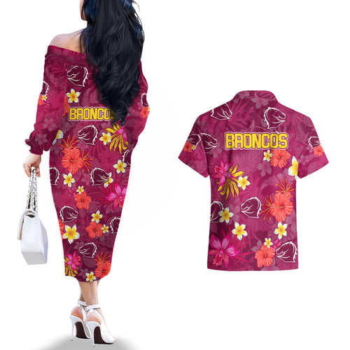 broncos-rugby-couples-matching-off-the-shoulder-long-sleeve-dress-and-hawaiian-shirt-beautiful-floral-pattern-spring-summer-vibe