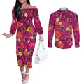 broncos-rugby-couples-matching-off-the-shoulder-long-sleeve-dress-and-long-sleeve-button-shirts-beautiful-floral-pattern-spring-summer-vibe