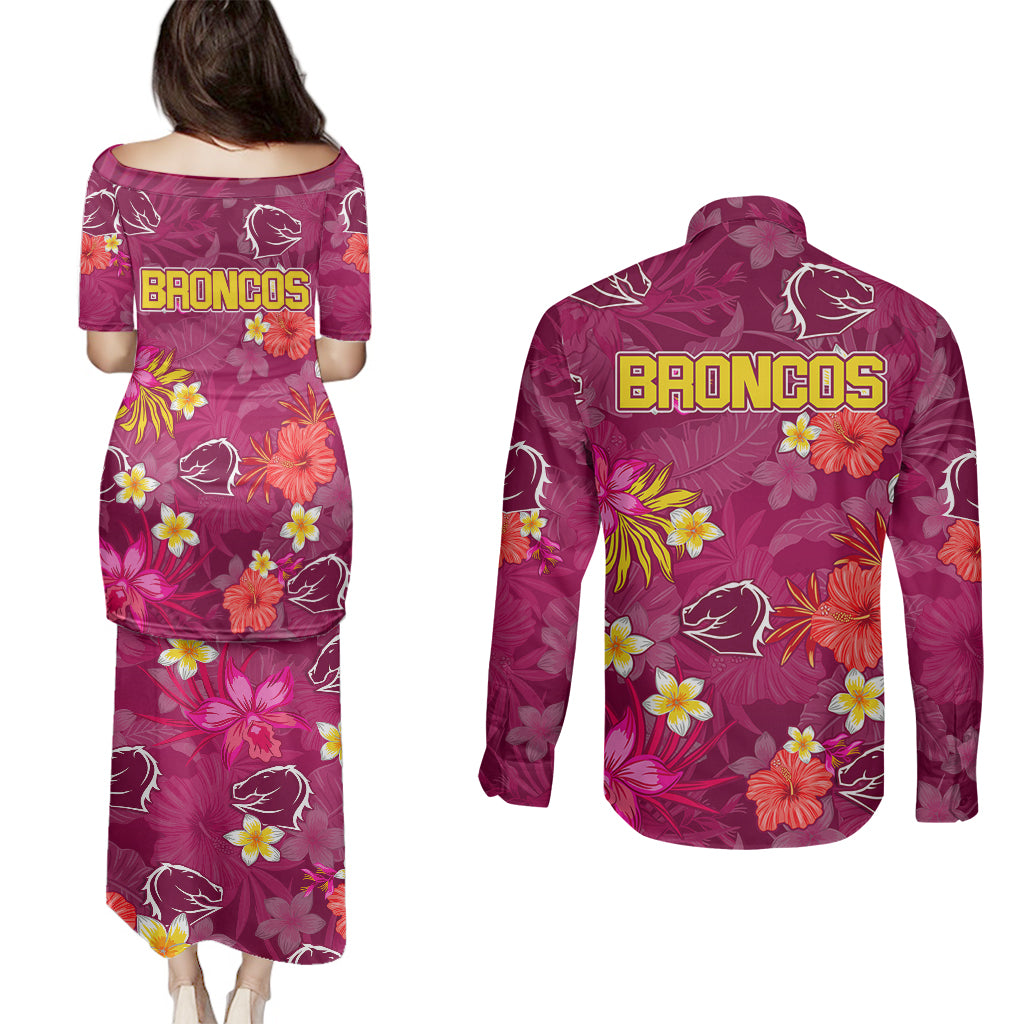 broncos-rugby-couples-matching-puletasi-dress-and-long-sleeve-button-shirts-beautiful-floral-pattern-spring-summer-vibe
