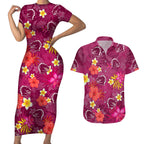broncos-rugby-couples-matching-short-sleeve-bodycon-dress-and-hawaiian-shirt-beautiful-floral-pattern-spring-summer-vibe