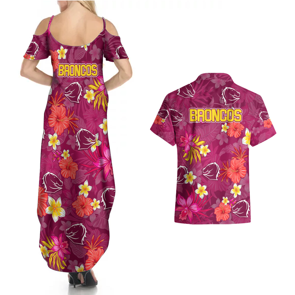 broncos-rugby-couples-matching-summer-maxi-dress-and-hawaiian-shirt-beautiful-floral-pattern-spring-summer-vibe