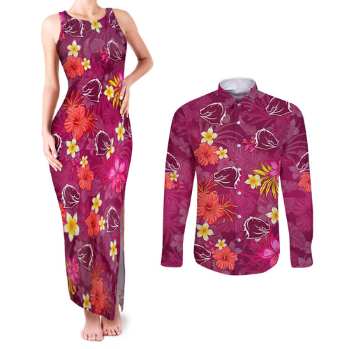 broncos-rugby-couples-matching-tank-maxi-dress-and-long-sleeve-button-shirts-beautiful-floral-pattern-spring-summer-vibe